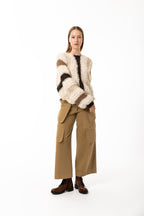 Morreyð off white and brown sweater